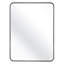 Miroir mural 30 po x 40 po avec cadre rectangulaire en métal noir pour salle de bain contemporaine moderne - verre, alliage rouille, guide d'installation avec cadre renforcé-1781809908-1781809909