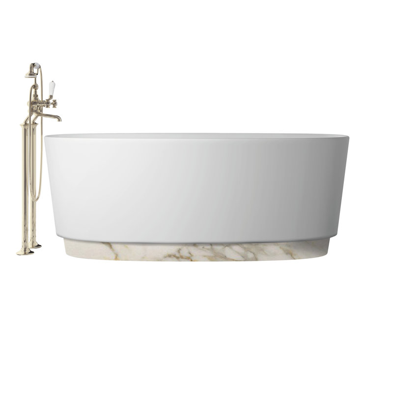 Dove 67.12'' L Freestanding Soaking Bathtub