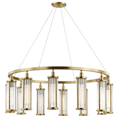 Marley 12 - Light Wagon Wheel Chandelier
