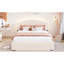 Grand lit plateforme tapissier Teddy