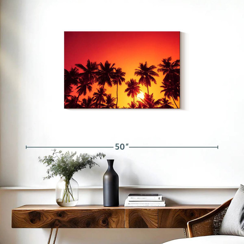 Harnek Sky Above Tropical Palm Trees, 20" H x 30" W