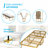 Mercer41 Folding Bed With Mattress - 75x38 Size Bed Frame - Portable Foldable Roll Away Adult Bed For Guest - 4-inch Thick Memory Foam Mattress - Space Saving Fold Up Bed For Easy Storage