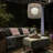 Lara 1 Light Outdoor Pendant in Light Gray