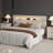 Queen Headboard, Storage, RGB LED Lighting, USB & AC Charging Station, Recessed Baseboard – Modern Wood Bedroom Furniture-1239856385-1239856415