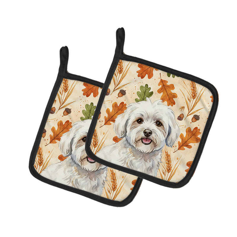 Paire de poignées coton Coton de Tulear
