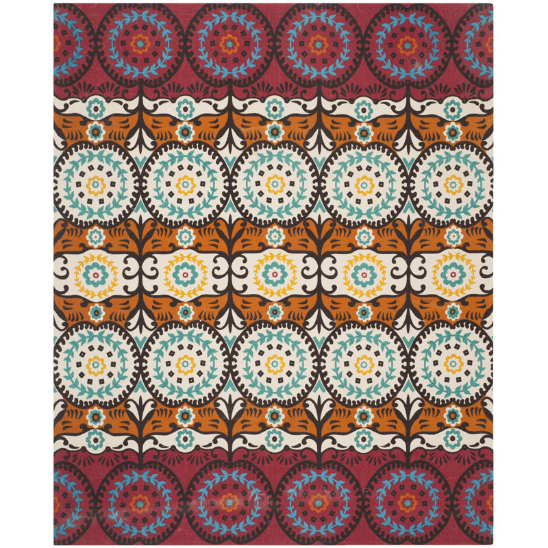 Allison Cedar Brook Hand Loomed Cotton Ikat Rug, Rectangle 7'3" x 9'3"