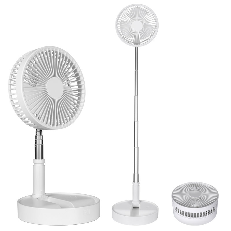 Ventilateur de table de bureau à piles et ventilateur de table à 4 vitesses Fordable