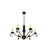 Alax 6 - Light Iron Dimmable Chandelier