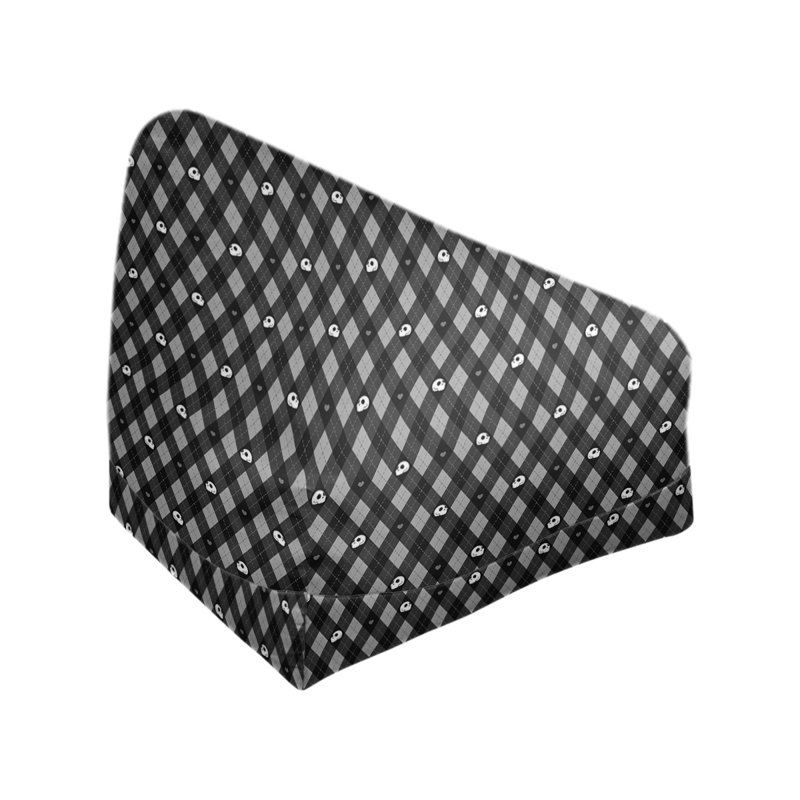 Sac de pois Kitterman, H 38 po x L 42 po x P 29 po, Pouf fauteuil, Noir / gris