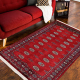 Tapis unique rouge / bleu / beige / noir 4 pi 1 po x 6 pi Righley