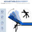 Chaise de patio pliante - 4 inclinables, filet respirant, bleu plage supplémentaire