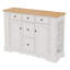 Buffet avec rangement, console de cuisine avec 5 tiroirs, 2 armoires, tablettes réglables, buffet pour la salle à manger, le salon, le vestibule-507148157