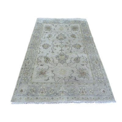 Tapis oriental noué à la main beige Oushak
