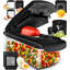 Hachoir à légumes et trancheuse 8 en 1 avec récipient, gadget de cuisine Spiralizer, gris et vert-107263827