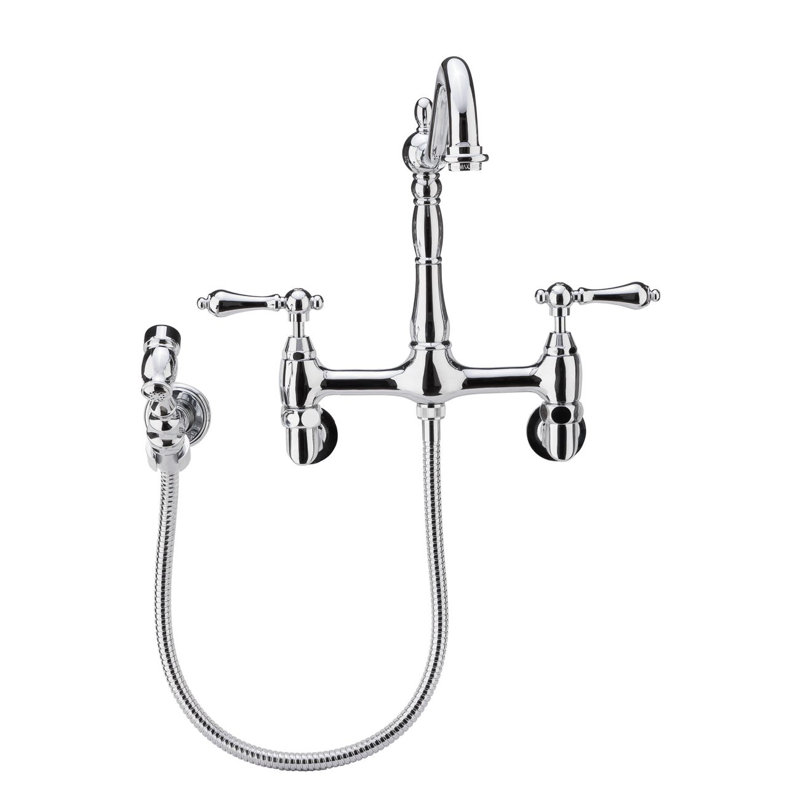 Chevington Kitchen Faucet with Side Spray, Chrome