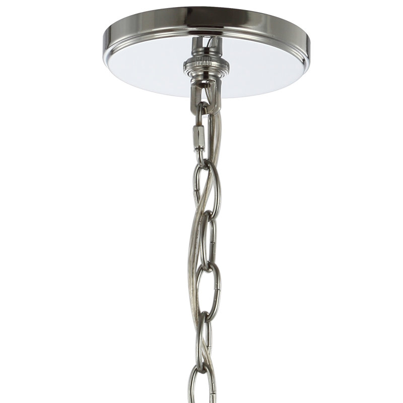 Luminaire suspendu géométrique à 1 lumière Braswell, Chrome