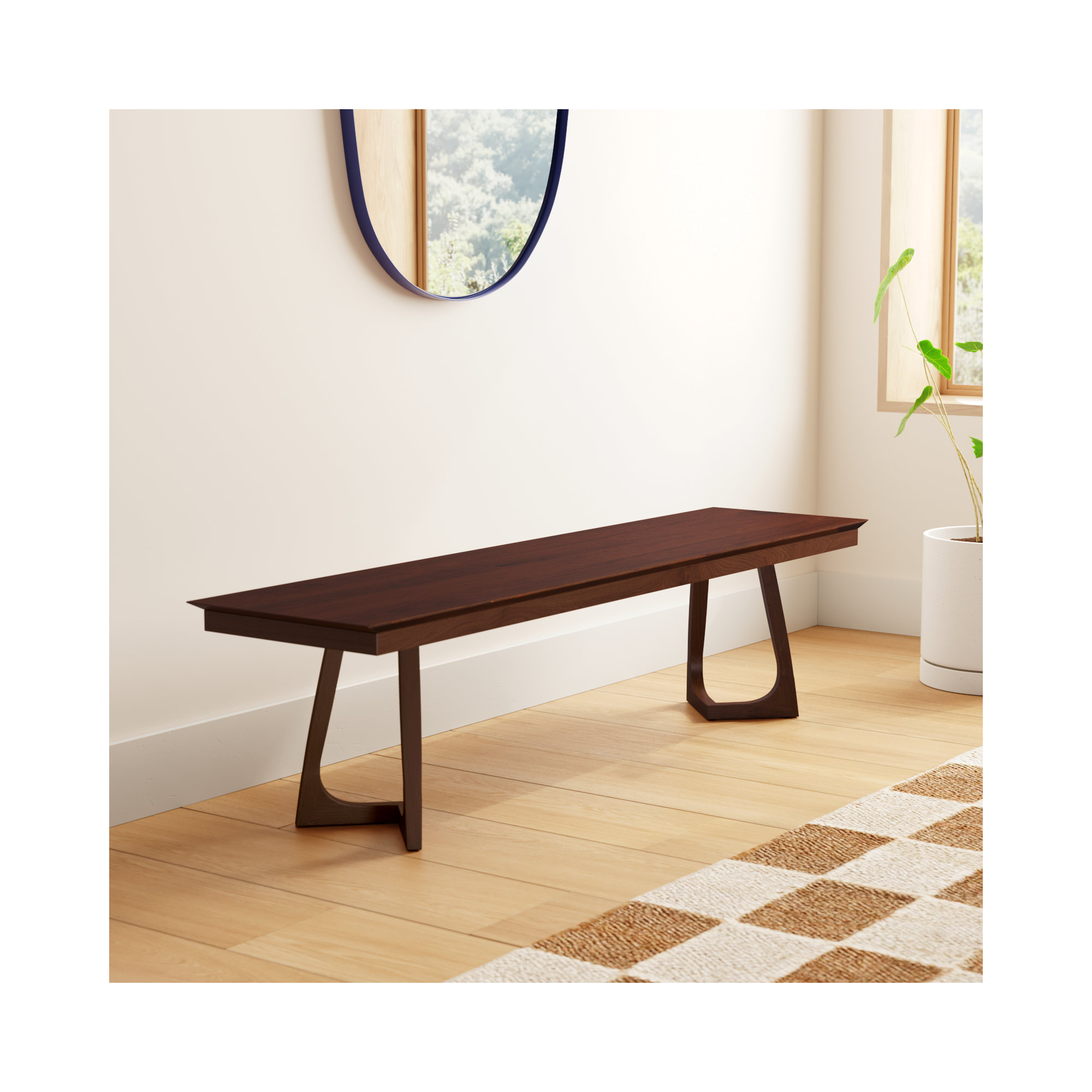 Fischer 67" Solid Wood Dining Bench