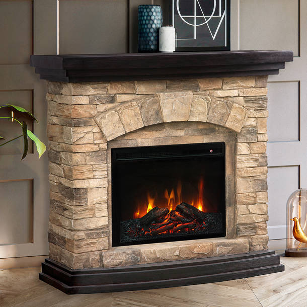 Steelside™ Troy 45'' W Electric Fireplace & Reviews | Wayfair