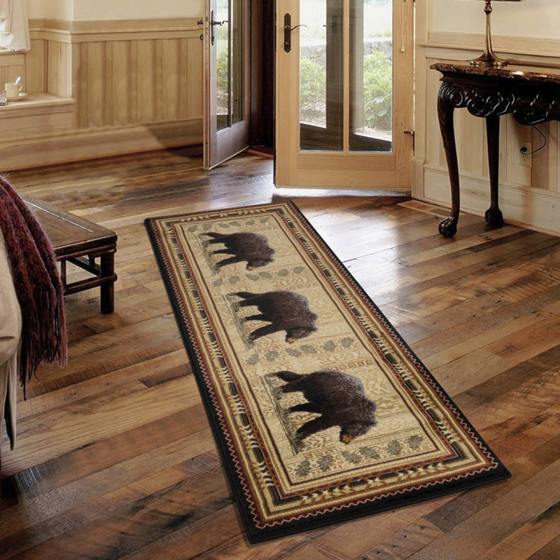 2 pi 7 po X 7 pi 3 po Tapis Lodge, Tapis de couloir 2 pi 7 po x 7 pi 3 po