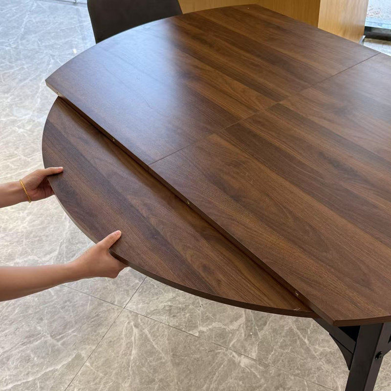 Ensemble de table de salle à manger 55,1 po, table de cuisine moderne pour 4 à 6 personnes, pieds en acier, ensemble de salle à manger à piédestal avec chaise de salle à manger, gain de place
