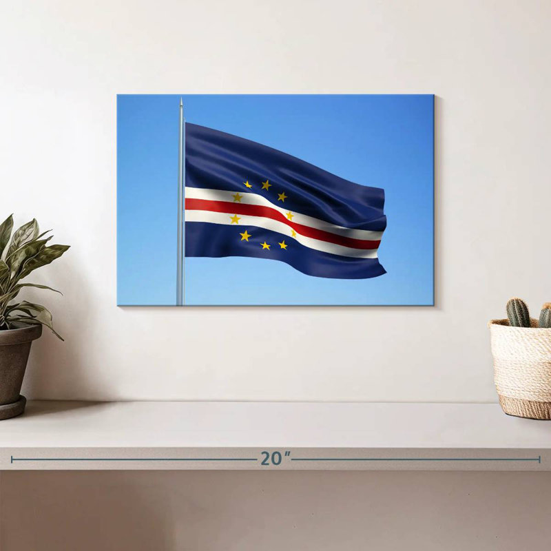 Ciel bleu, drapeau du Cap-Vert, H 8 po x l 12 po