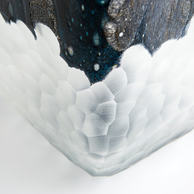 Bosco Glass Table Vase, 8" H x 7" W x 7" D