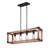 Aalyah 4 - Light Black/Wood Kitchen Island Pendant