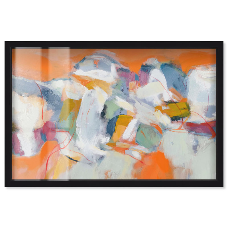 «Canyon Fire II», reproduction d'art abstrait par Art Remedy, H 11 po x l 16 po, Noir