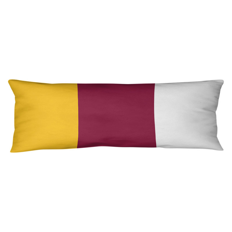 Polyester Medium Pillow, Mississippi Rebellion, Yellow/Maroon