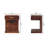 Chestnut T-bar Rounded Bedside