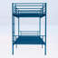 Lit superposé en métal durable avec échelle, garde-corps hauts et option de séparation pour lit simple au-dessus d'un lit simple en bleu