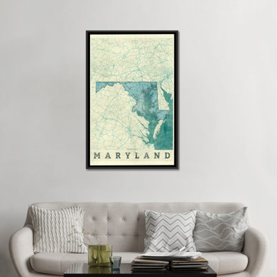 «Maryland Map», impression sur toile