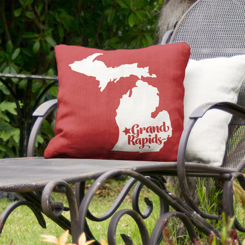 Pillow, Red, 20" x 20", Maine