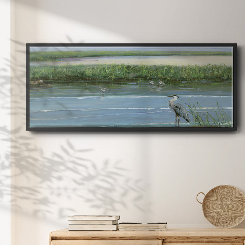 «Wading at Dusk», toile encadrée, H 8 po x l 20 po