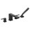 90 Degree Double Handle Deck Mounted Roman Tub Faucet Trim with Diverter and Handshower