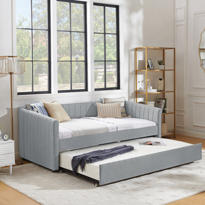 Lit simple gris