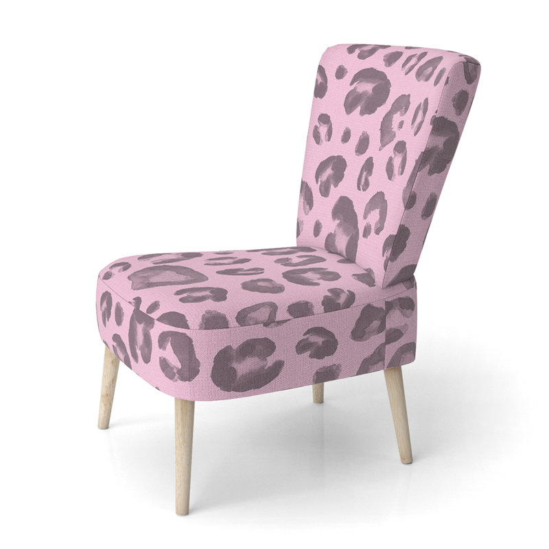 Chaise d'appoint rembourrée Pink Leopard Skin