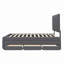 Lit plateforme double tapissier avec lit gigogne simple et 3 tiroirs, tissu en lin-1103543440-1103543442