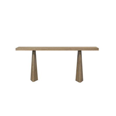 Console Modern Trestle - finition blé, placage de chêne blanc américain