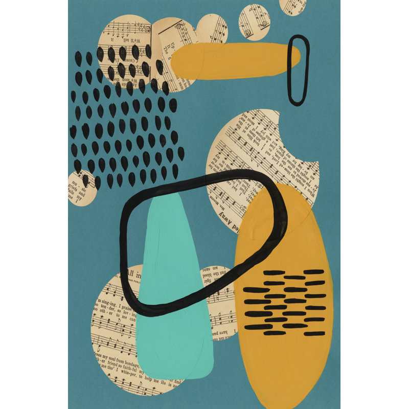 Contemporary Configuration I - Graphic Art, 122cm H x 81cm W, Black Floater Framed