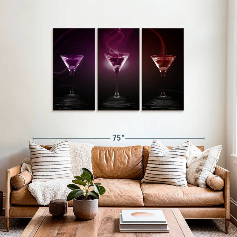 Cocktail moderne, H 20 po x l 33 po