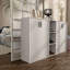 Bibliothèque de rangement à 3 niveaux en bois 35,5 "avec portes-279689397