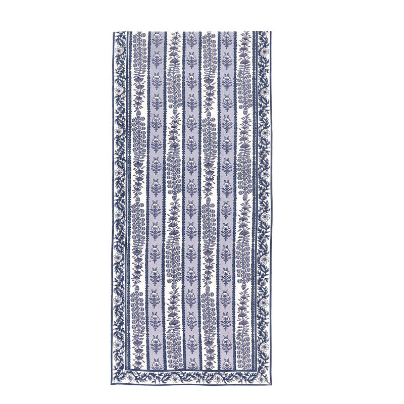 Charlemont Provence Table Runner, 90" x 16", Blue/Marine