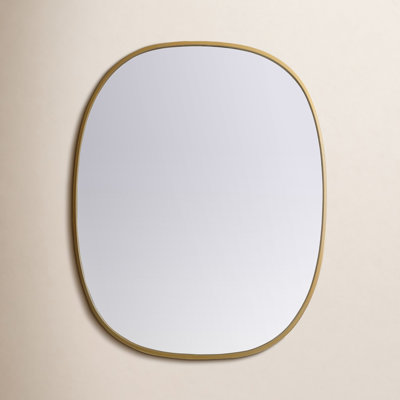 Sabine Metal Curved Oval Wall Mirror