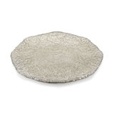 Diamante' Platter Cm 37 Beige/Chrome Decoration