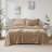 4 PCS Queen Micro Plush Sheet Set Taupe