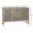 Metal Snakeskin Inspired 3 Drawers and 2 Doors Brown Cabinet