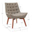 Fauteuil d'appoint rembourré avec pieds en bois Bram-995269988