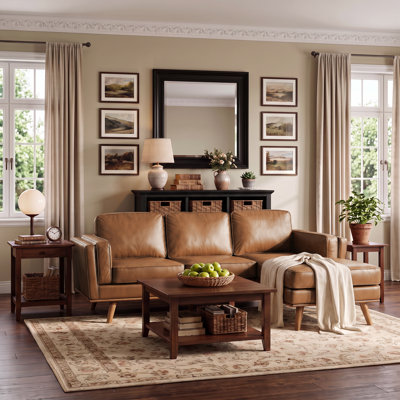 Carmen 84" W Reversible Sectional Sofa with Chaise