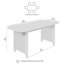 Table de salle à manger rectangulaire 71 po, sièges 4 à 6, base cannelée, bois moderne, bouleau onyx-217491246
